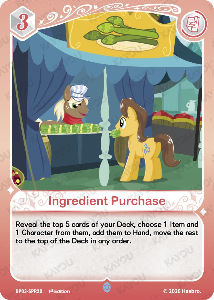 Ingredient Purchase