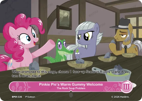 Pinkie Pie's Warm Gummy Welcome-The Rock Soup Problem